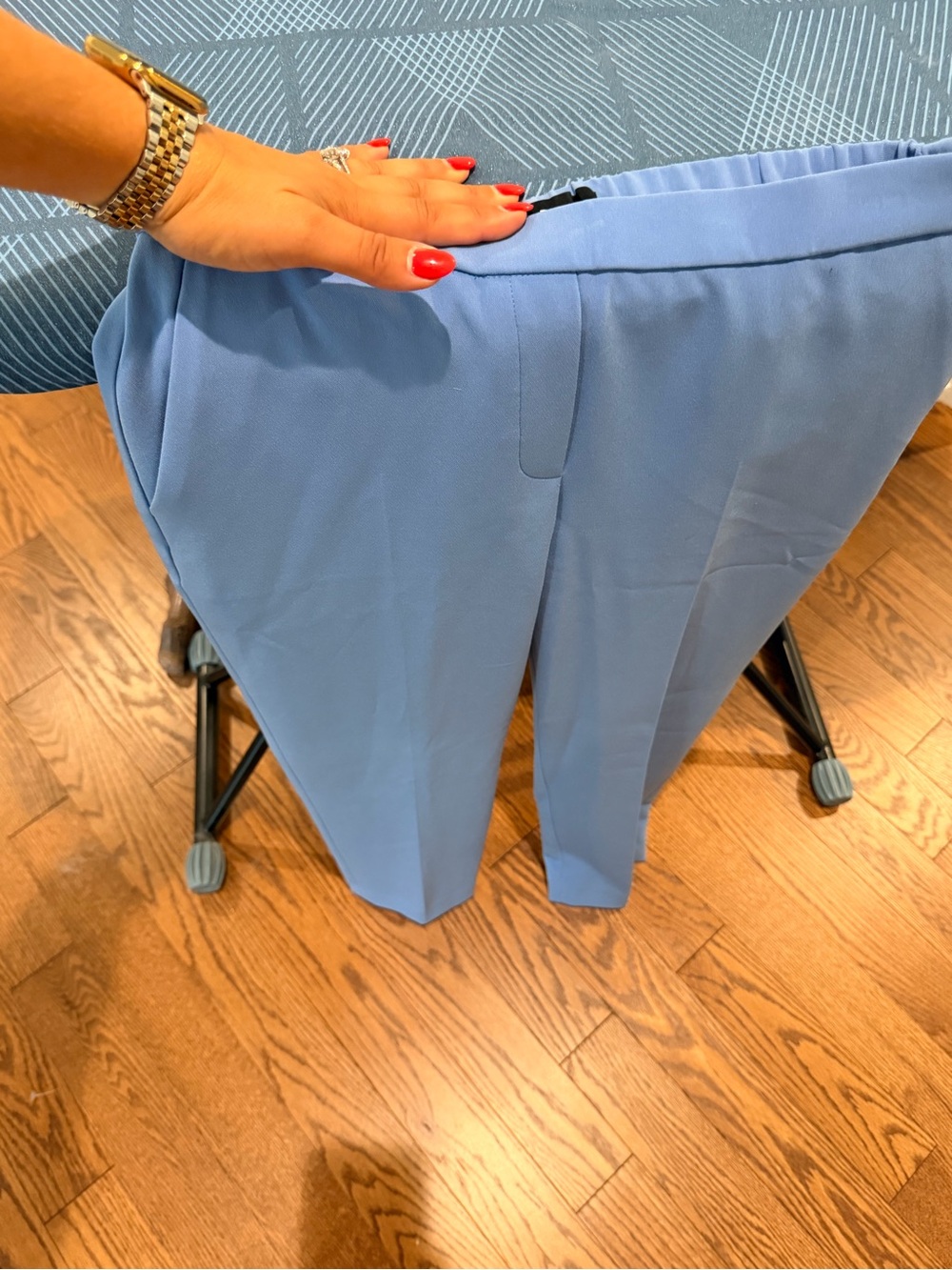 Theory Light Blue Womens Treeca Dress Pants - Picture 6 of 7